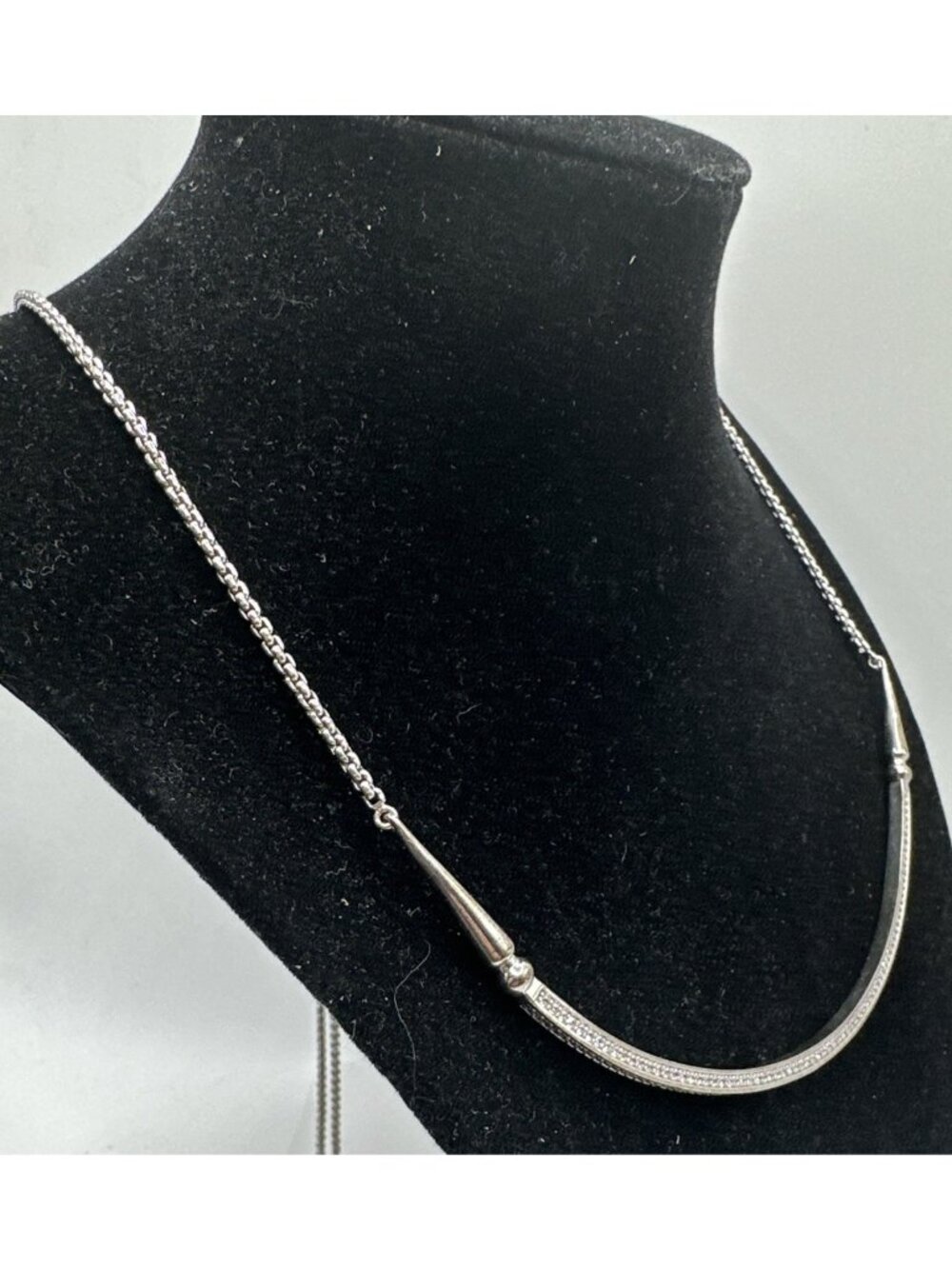 Kendra Scott Adjustable Scott Scottie Silver Tone Pava Cz - Picture 3 of 14